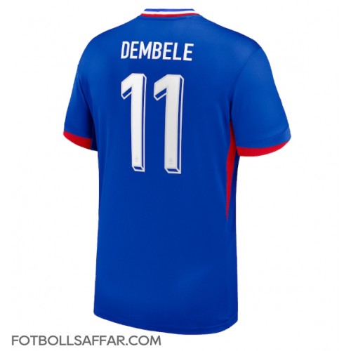 Frankrike Ousmane Dembele #11 Hemmatröja EM 2024 Kortärmad